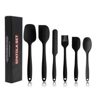 

Heat-Resistant Spatula Kitchen Utensils Set of 6 Silicone Kitchenware Tools for Cooking, Baking