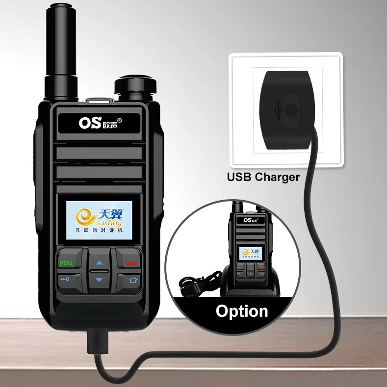 

OS Car Guide 100Km Range Walkie talkie with Sim card OS-912 Radio Lte, Black