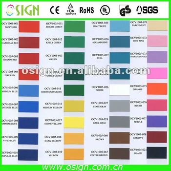 Pvc Self Adhesive Color Chart Vinyl Roll For Cutting Plotter - Buy Color  Chart Vinyl Roll,Vinyl Roll For Cutting Plotter,Adhesive Color Vinyl  Product ...