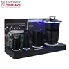 Attractive Style Counter Black PVC Speaker Case Sound Display Rack