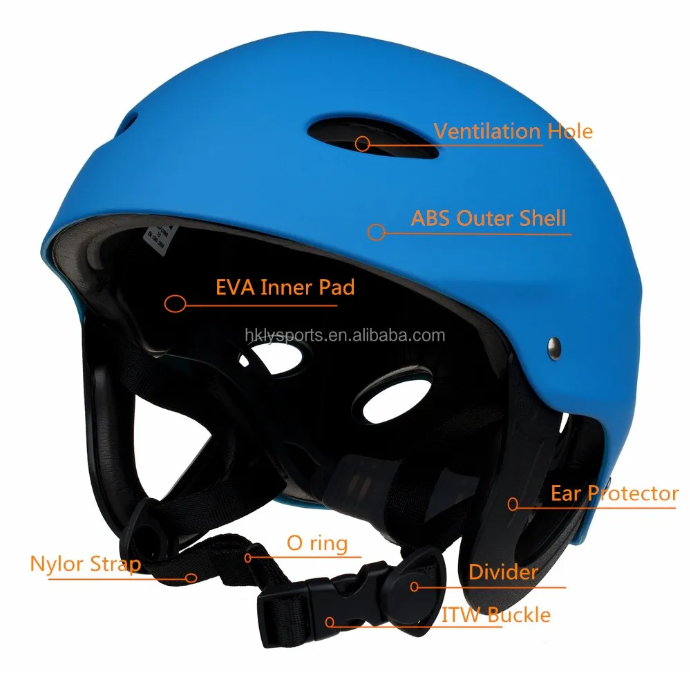 Ce Approved Inflatable Whitewater Raft Helmet Abs Shell Waterski Helmet