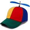 Cotton Adult Multi-Color Propeller Helicopter Unstructured Baseball Cap