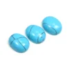 Alibaba gemstones manufacturer flat oval shape blue turquoise cabochon