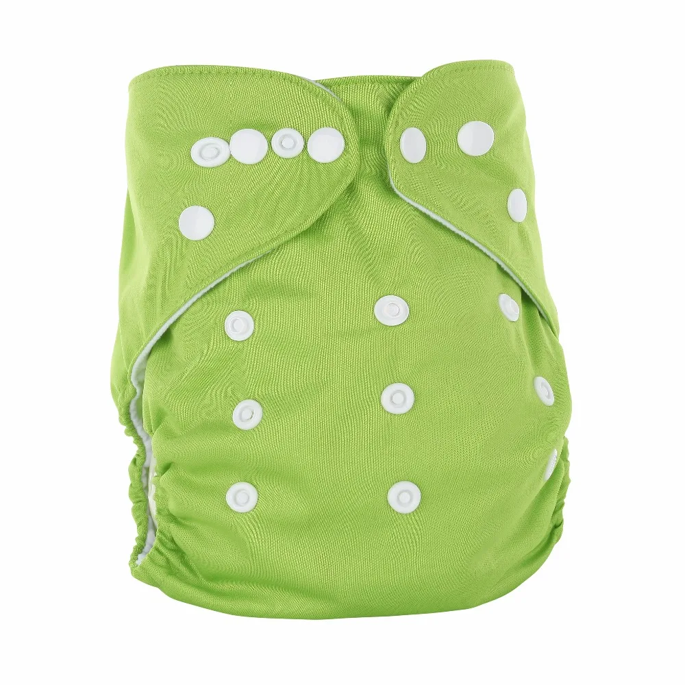 

Reusable ecologic Double row baby cloth diaper PUL solid waterproof fabric adjustable sizes china supplier, Solid colors