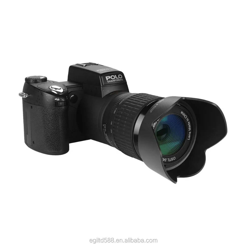 

NEW D7200 Digital Camera Support 33MP 24X Telephotos Lens & 8X Digital Zoom Wide Angle Lens LED Spotlight HD Camcorder, Black