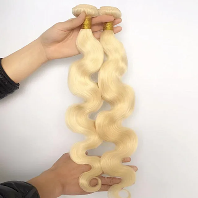 

Yes Virgin Hair and Bleaching Chemical Processing Natural Cuticle Aligned Brazilian Human Hair 613 Virgin Body Wave Hair Bundles