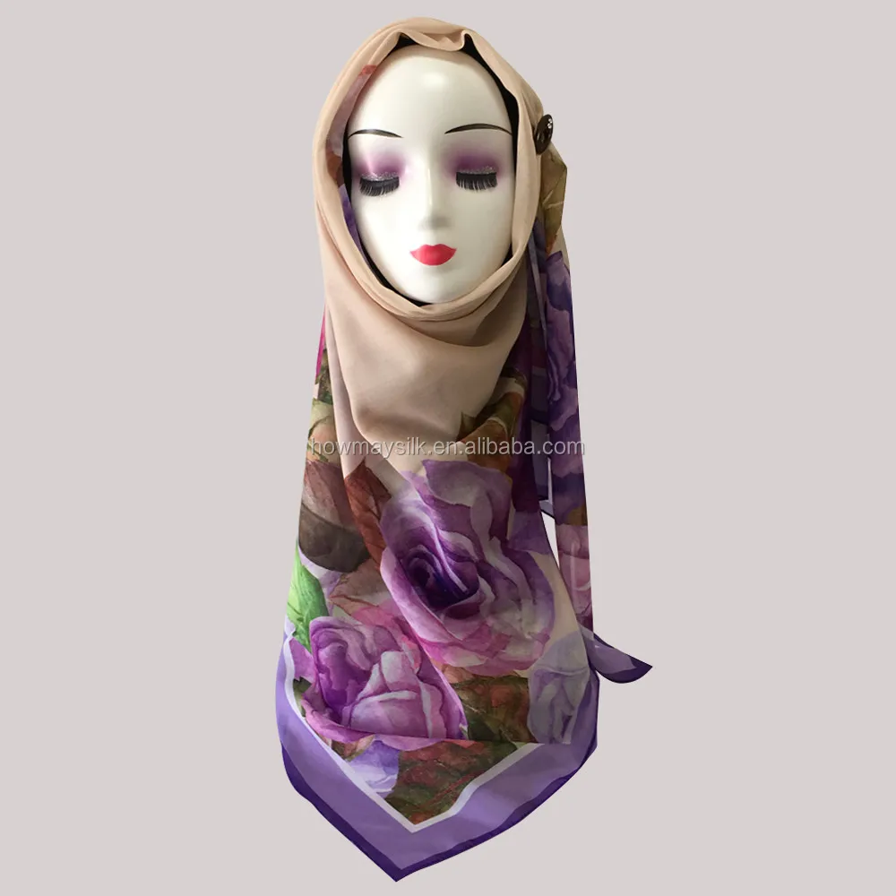 Howmay Muslim Hijab Scarf Digital Print Custom Shawl For Malaysia Women 
