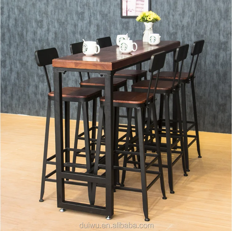 Customised Industrial Style Bar Table And Bar Chair Buy Bar High