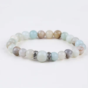 Custom logo dainty bangle jewelry bead bracelet supplies