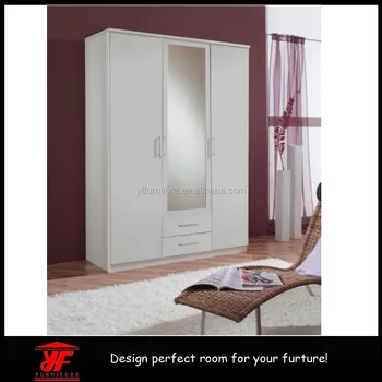Cheap Wood Bedroom Furniture Cabinet Design Mirror Door Wardrobe