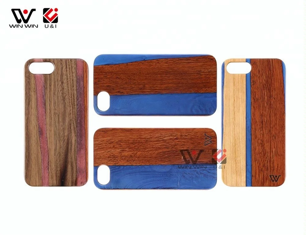 Colorful Epoxy+Wood Anti-Scratch Shock Absorption Cover Phone Case For iPhone Xs