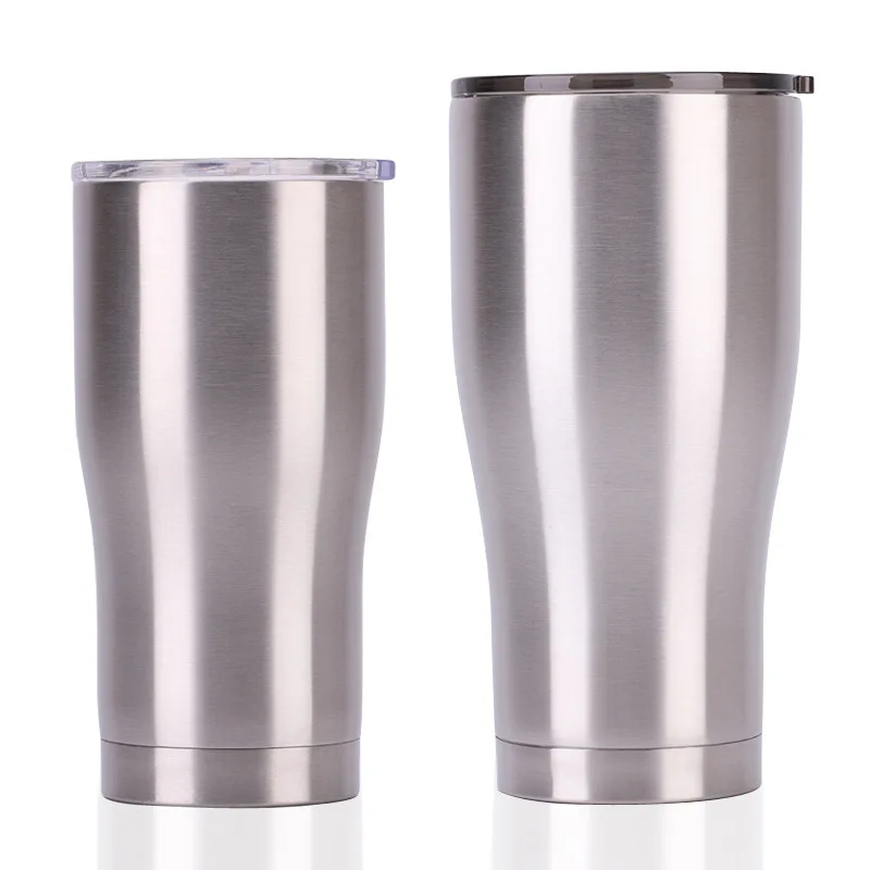 

30 oz stainless steel insulated curve double wall water tumbler wine tumbler with lid, Customized