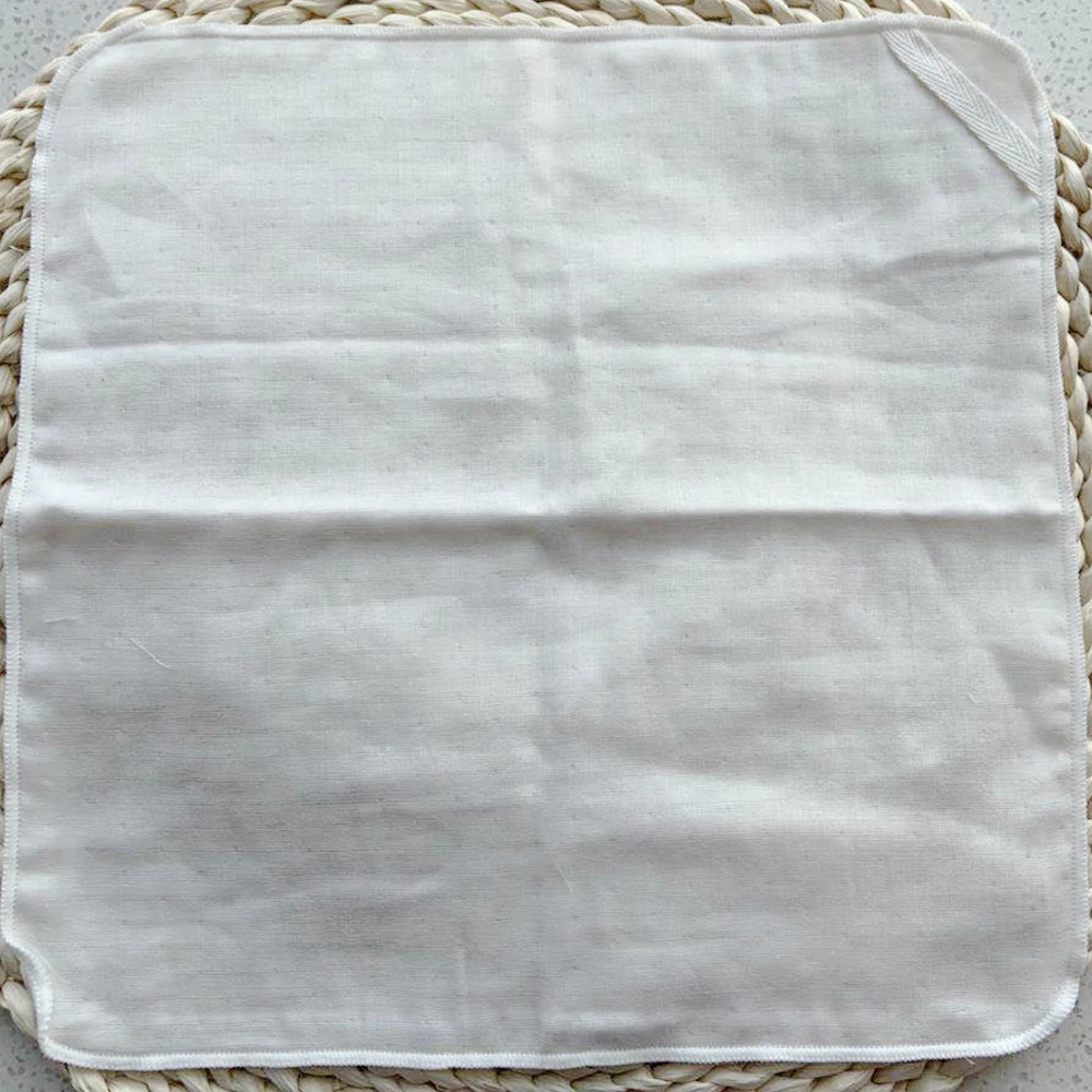 
Hand face towel 100% cotton muslin 30*30c white color for Baby Kids Children muslin Handkerchief washcloth set 