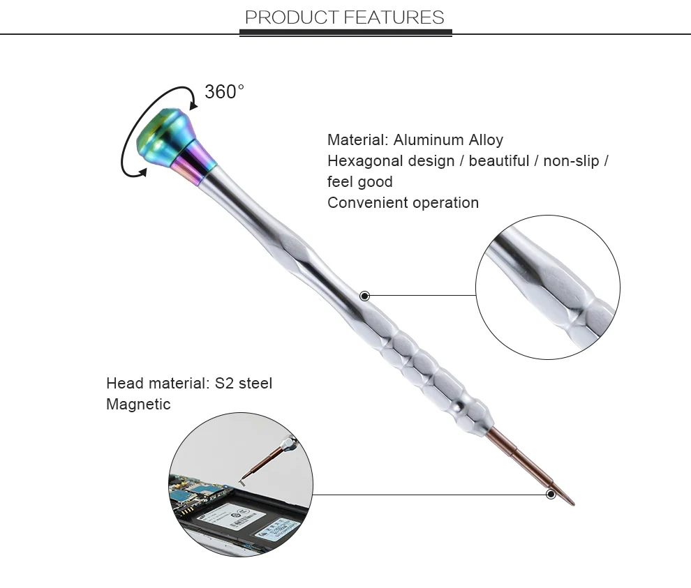 Cell Phone Precision Metal Screwdriver Set For Apple iPhoneX 8 7 Disassemble Teardown Opening Repair Tools Kit