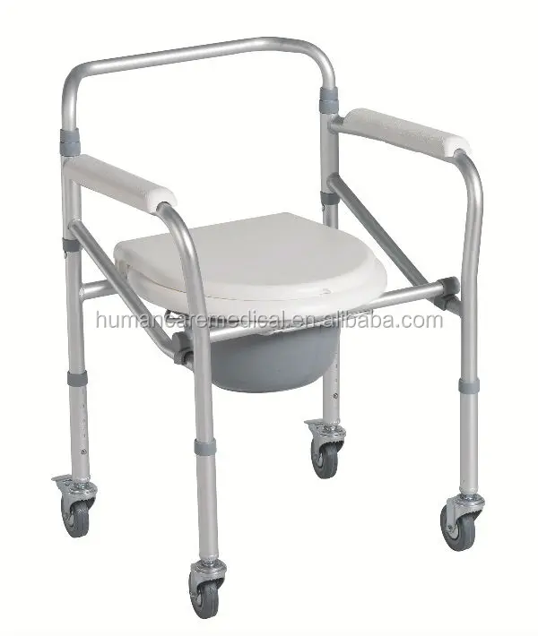 
Wholesale CE certificated shower seat toilet wheelchair with wheel 
