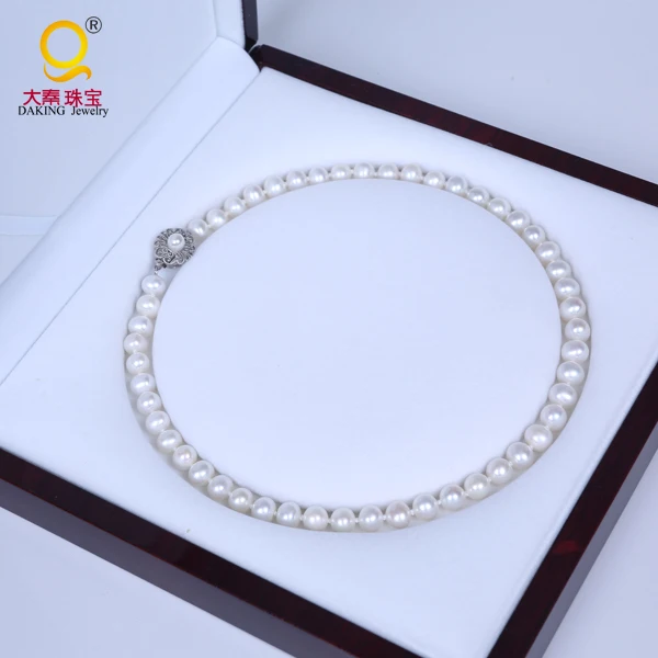 

Hot sale pearl jewelry fresh water pearl jewelry real pearl necklace, White