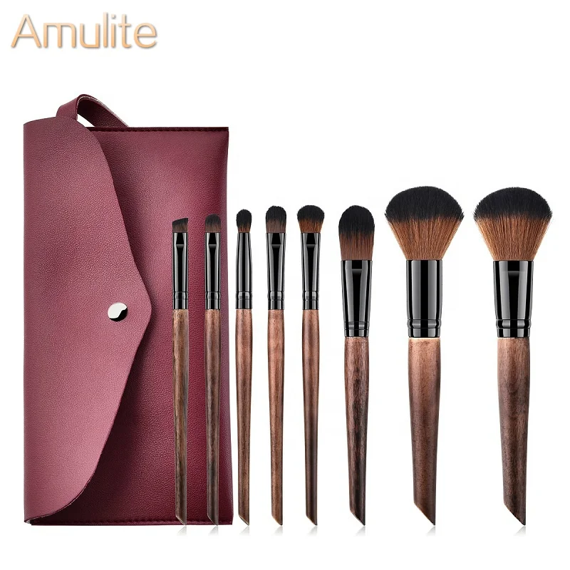 

8pcs makeup brush with case Professional powder brush private label makeup brush