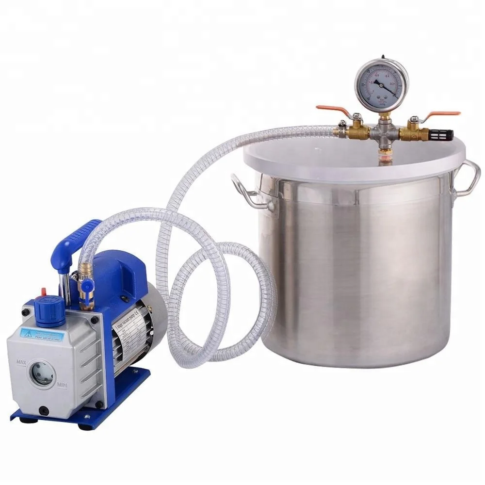 2.0 Gallon Vacuum Degassing Chamber + One Stage Vacuum Pump Kit - Buy ...