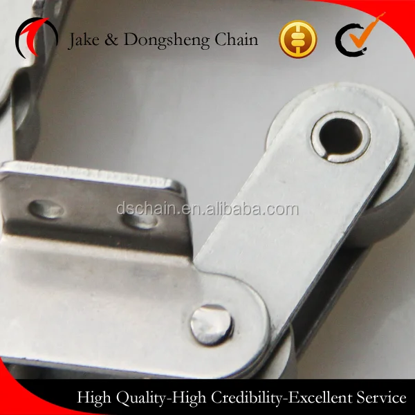 
SUS C2042 pitch 25.40 food line machine parts large roller conveyor chains with attachments 