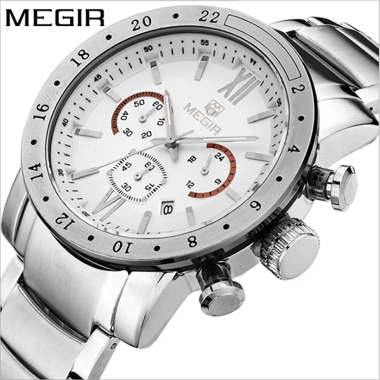 

MEGIR men's luxury multifunctional watch fashion quartz male watch 3008, Colourful