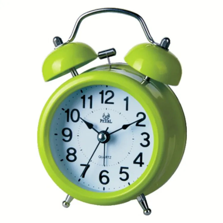 3 Inch Metal Twin Bell Alarm Table Clock With Light Buy Red Twin Bell