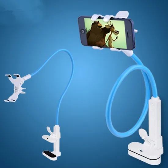 

Flexible Desktop Cell Phone Holder Clamp Mount Lazy Bed Bracket Stand, Black;white;blue;pink;yellow;red