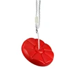 Red disc tree swing with rope for outdoor play
