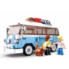 Exciting DIY ABS City Series Single-decker White Bus Model Bricks Construction Sets Educational Building Block Children's Gift