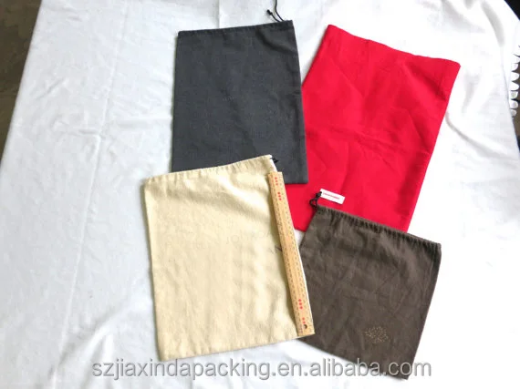 
White Cotton Flannel Dust Bag For Handbag 