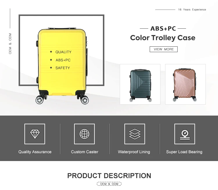 Wholesale price Hard Shell ABS / PC Trolley Cabin Luggage Bag
