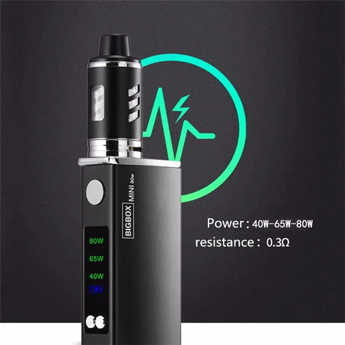 

2019 wholesale 2200mah E Cigarette 80w Rechargeable Electronic Cigarette, Black/silver/rose gold