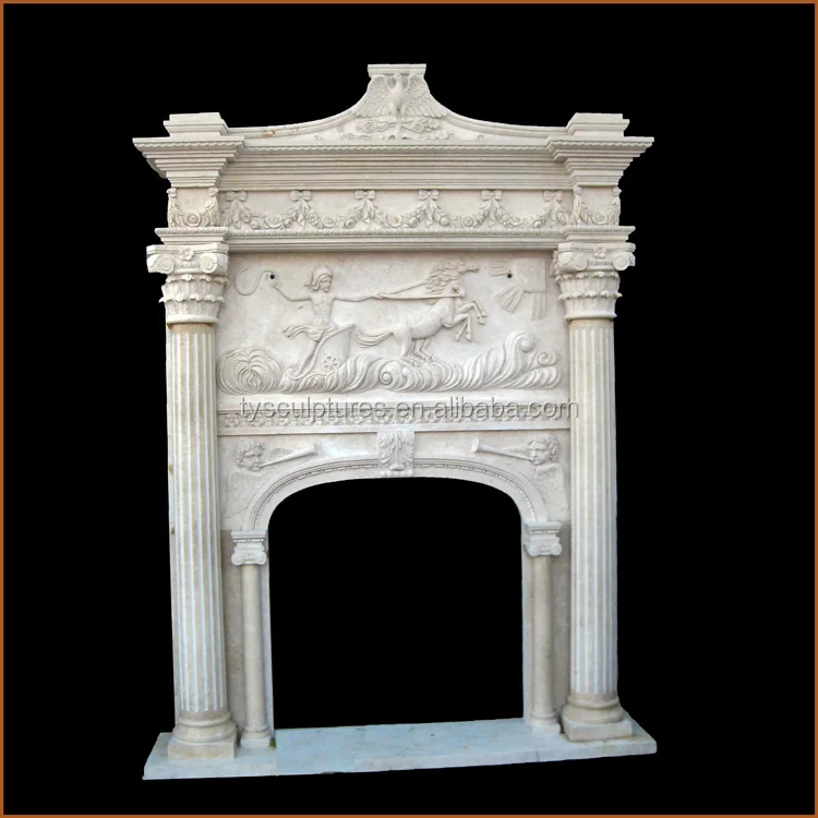 Newly Designed Large Granite Fireplace Mantel Coal Fireplace With