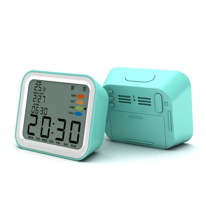 

Fullwill High Quality Digital Alarm Clock Temperature Date Display Classic Style Table Clock with Dimmable LED Backlight, White-black/white-pink/white-green/yellow-blue/orange-blue