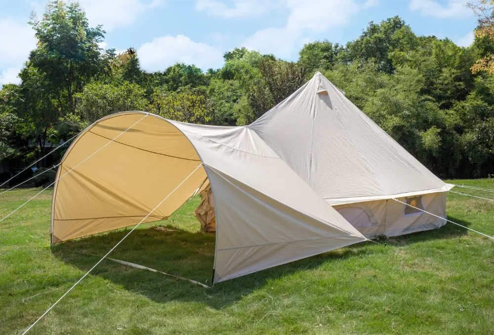 5 米户外防水米色野营棉帆布 yurt 贝尔帐篷