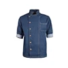 Denim indonesia italian japanese chef uniform set design chef clothing coat chef jacket