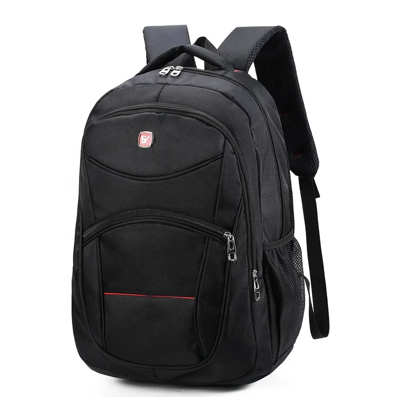 

OMASKA Classic black color college backpack bag day travel pack backpack