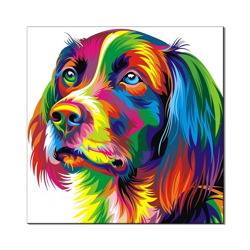 Frameless Colorful Dog Animals Abstract Painting Diy Digital Painting By  Numbers Modern Wall Art Picture For Home Wall Artwork - Buy Modern Wall Art,Diy  Digital Painting By Numbers,Home Wall Artwork Product on