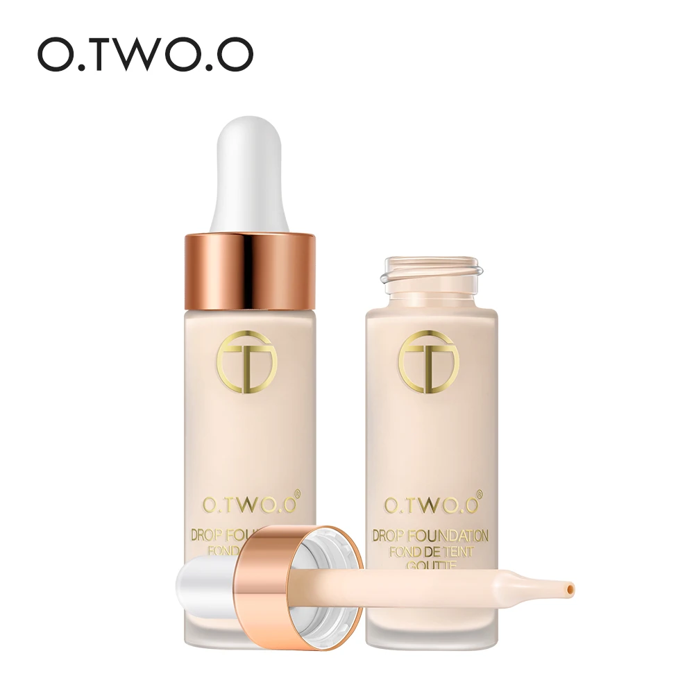 

O.TWO.O Full Cover Matt Liquid Foundation Makeup Face Base Long Lasting Concealer Primer BB Cream Make Up Cosmetics 15ml, 2 colors