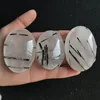 Natural Black Tourmaline Quartz Palm Tumbled 5-6cm Crystal Gemstone Flat Polished Healing Stones