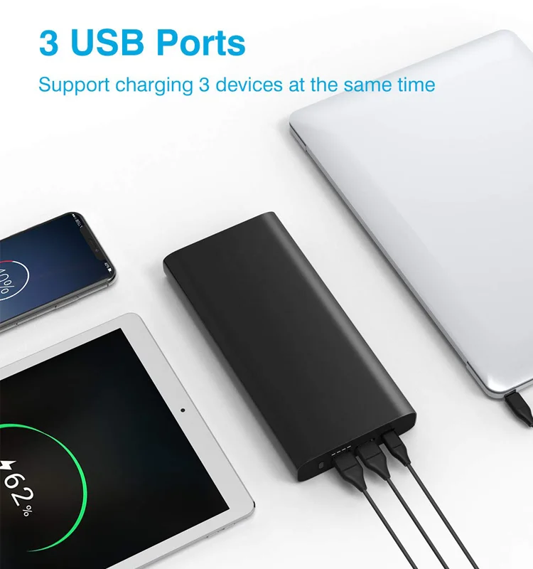 New 87w Pd Power Bank Usb C Input/output 26000mah 3port Portable