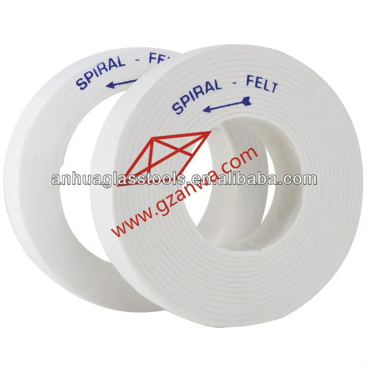 Glass Bevel Polish Wheel Spiral Felt Disc Wool Felt Polish Wheel Thickness 35mm