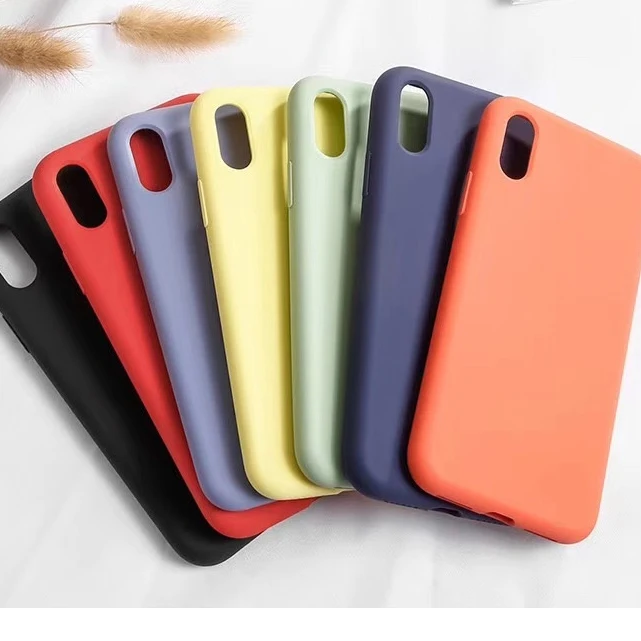 for iPhone Apple Silicone Case With Customized Logo Liquid Silicone Cover Fiber Inside Silicon Back Cover for iPhone 11 XS  MAX