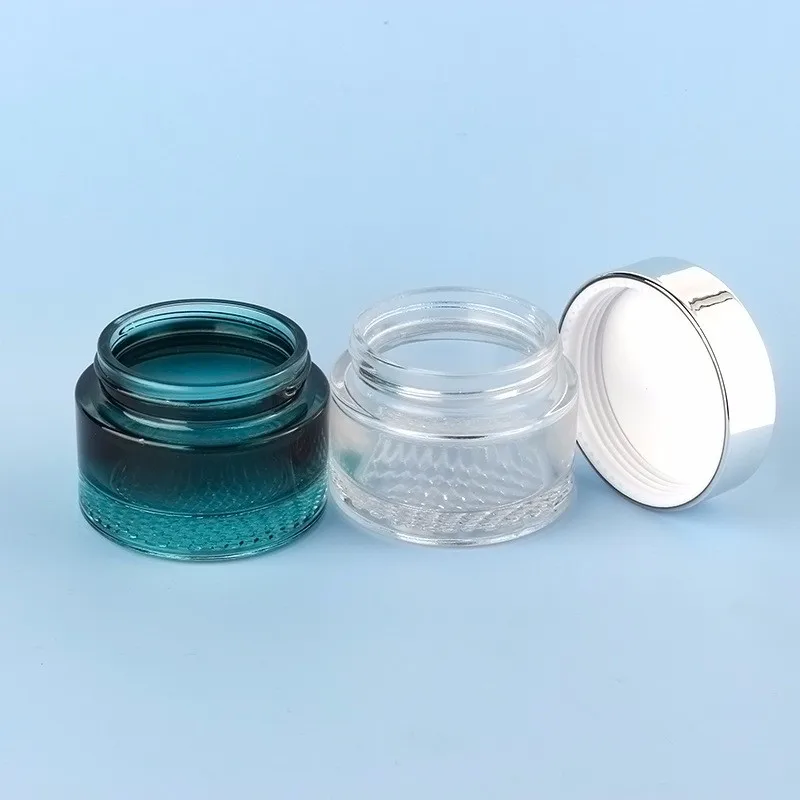 20g 30g 50g Cosmetic Jars Empty Beauty Makeup Containers White Glass