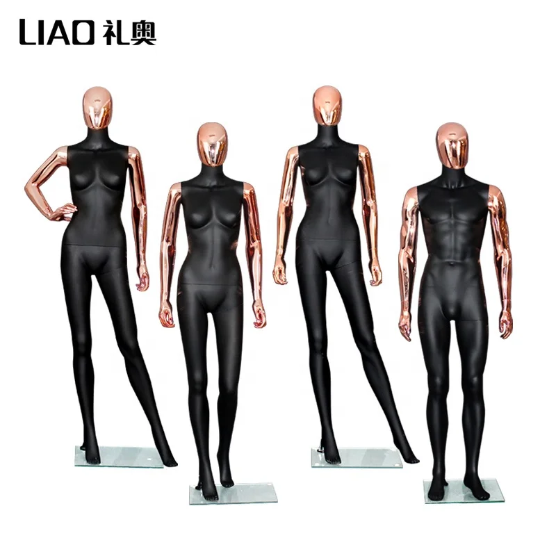 
Chrome Rose gold Matte Black full body maniquies women With base 
