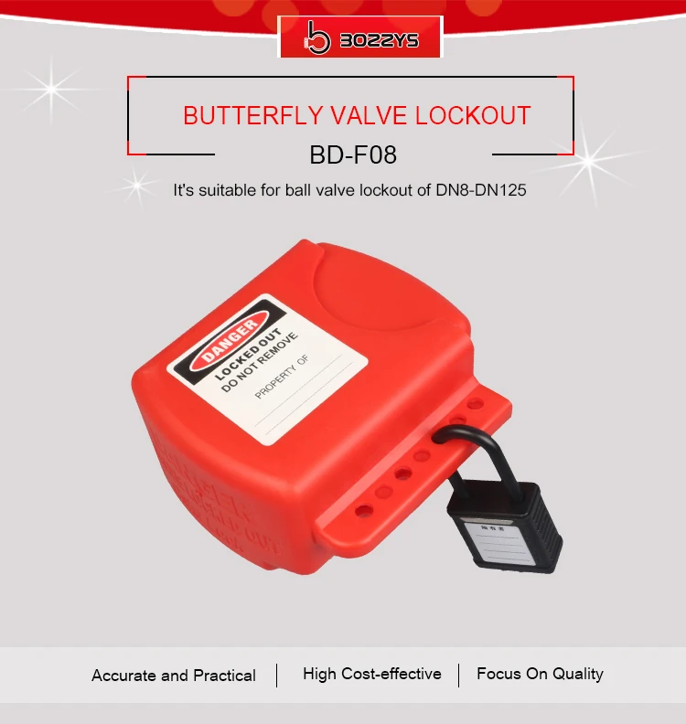 BOSHI Customized Color Adjustable Safety Ball Valve Lockout Devices