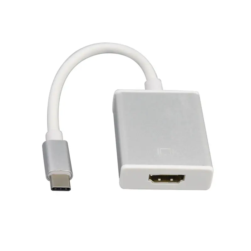 

silver black white gold inventory customized logo USB 3.1 Type C TO hdmi 4k female port adapter hub