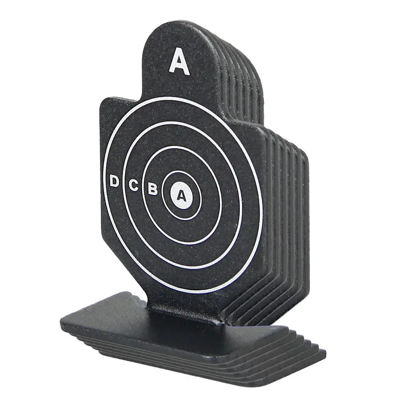 

6 PCS metal shooting target suits for air rifle pellet targets, Black