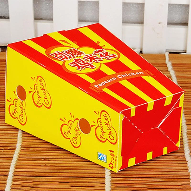 Top Sale Chinese Take Away Box Template For Fresh Popcorn Packaging