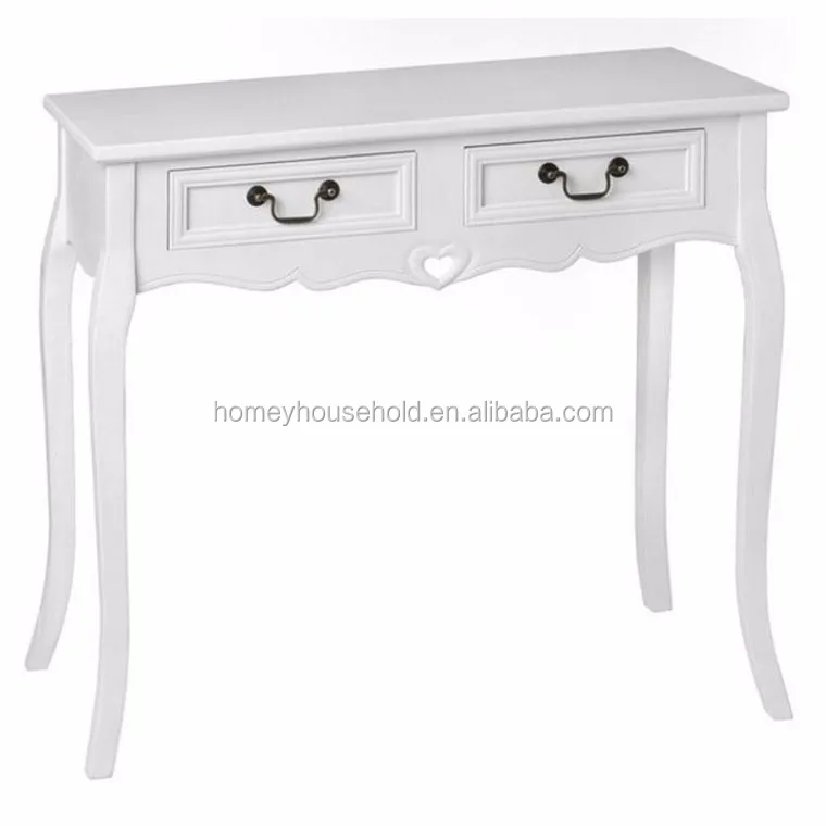 Luxury Oak Console Table With Two Drawers Telephone Table