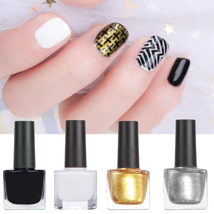 

High Quality 7ml Nail Lacquer Specially nail stamp polish, 12 colors